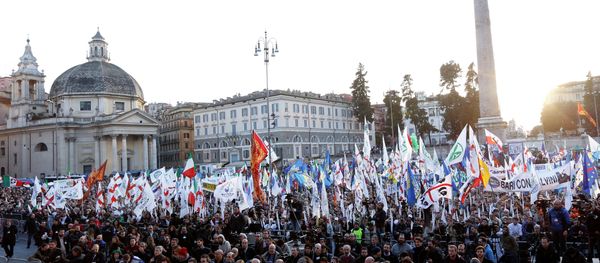 Italian Lega Nord (Northern League) protesters Italian Lega Nord (Northern League) protesters - Sputnik International
