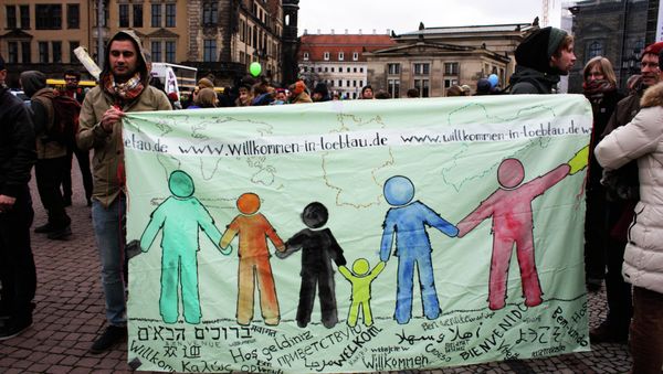 Antiracism Demo in Dresden Antiracism Demo in Dresden - Sputnik International
