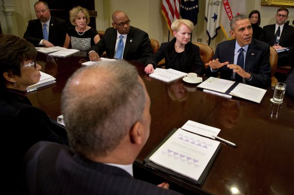 President Barack Obama speaks while meeting with members of the Task Force on 21st Century Policing at the White House on Monday. President Barack Obama speaks while meeting with members of the Task Force on 21st Century Policing at the White House on Monday. - Sputnik International