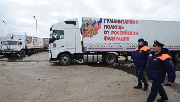 Seventeenth humanitarian convoy for southeastern Ukraine being formed in Rostov Region Seventeenth humanitarian convoy for southeastern Ukraine being formed in Rostov Region - Sputnik International