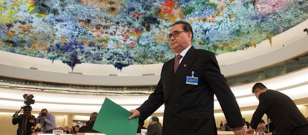 North Korean Foreign Minister Ri Su Yong arrives on March 3, 2015 to address delegates at the 28th Human Rights Council at United Nations headquarters in Geneva - Sputnik International