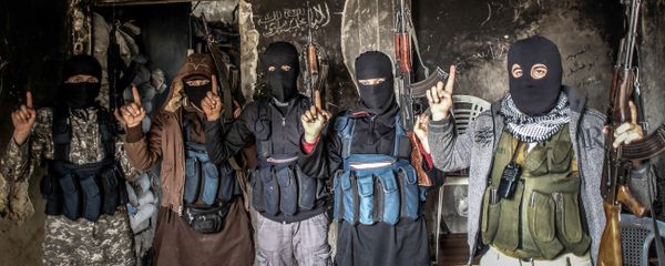 Members of al-Qaeda with covered face from different nationalities Members of al-Qaeda with covered face from different nationalities - Sputnik International
