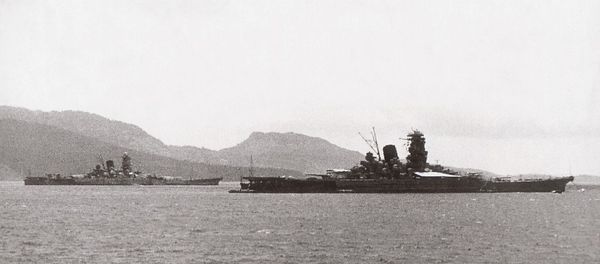 Musashi and Yamato in Truk Lagoon in early 1943 Musashi and Yamato in Truk Lagoon in early 1943 - Sputnik International