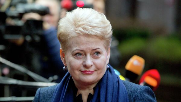 Lithuanian President Dalia Grybauskaite arrives for an EU summit in Brussels Lithuanian President Dalia Grybauskaite arrives for an EU summit in Brussels - Sputnik International