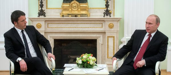 President Putin meets with Italian Prime Minister Renzi. President Putin meets with Italian Prime Minister Renzi. - Sputnik International