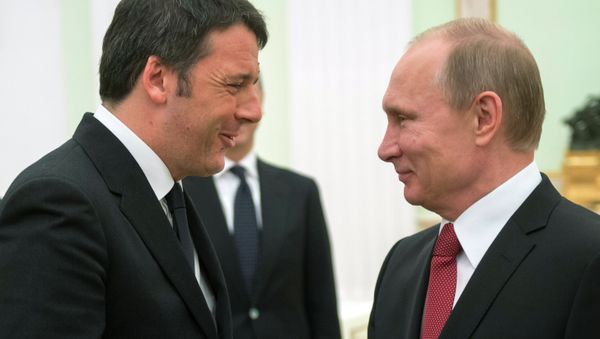 President Putin meets with Italian Prime Minister Renzi President Putin meets with Italian Prime Minister Renzi - Sputnik International