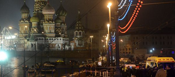 A murder scene of politician Boris Nemtsov, who was shot dead on Moskvoretsky bridge A murder scene of politician Boris Nemtsov, who was shot dead on Moskvoretsky bridge - Sputnik International