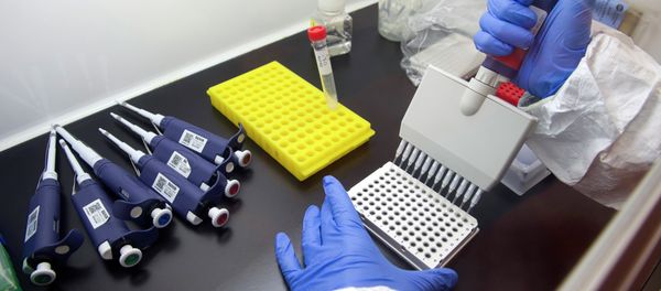 Alberto Cagigi, Ph.D, is beginning the multi-step process of identifying antibodies against Ebola in samples from vaccinated volunteers. at the Vaccine Research Center at the National Institutes of Health in Bethesda, Md., Wednesday, Feb. 4, 2015 - Sputnik International