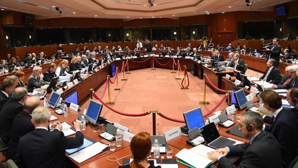 European Foreign Ministers attend an emergency meeting of Foreign Affairs Council at the European Council headquarters in Brussels on January 29, 2015 - Sputnik International