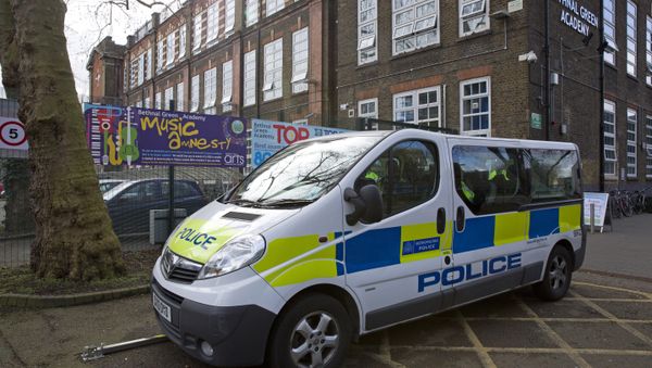 A police vehicle is pictured outside Bethnal Green Academy, where three missing British school girls attend, in east London, on February 23, 2015 A police vehicle is pictured outside Bethnal Green Academy, where three missing British school girls attend, in east London, on February 23, 2015 - Sputnik International