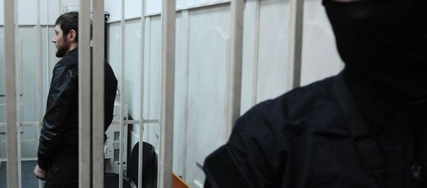 Suspects in the murder of politician Boris Nemtsov at Moscow's Basmanny Court. - Sputnik International