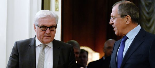 Russian Foreign Minister Sergei Lavrov (R) speaks with his German counterpart Frank-Walter Steinmeier Russian Foreign Minister Sergei Lavrov (R) speaks with his German counterpart Frank-Walter Steinmeier - Sputnik International