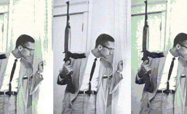 An iconic photo of Malcolm X holding an M1 Carbine and pulling back the curtains to peer out of a window from his house after receiving death threats An iconic photo of Malcolm X holding an M1 Carbine and pulling back the curtains to peer out of a window from his house after receiving death threats - Sputnik International