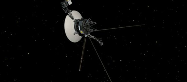 This artist's concept shows NASA's Voyager spacecraft against a backdrop of stars. - Sputnik International