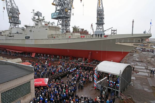 Launch of guard ship 'Admiral Essen' in Kaliningrad - Sputnik International