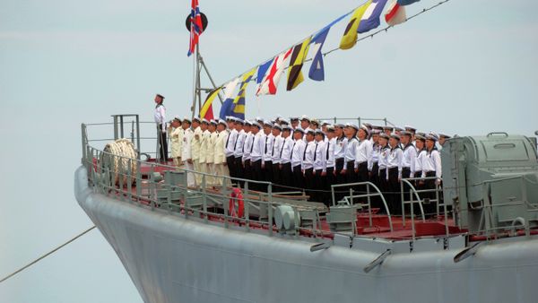 Servicemen of the Black Sea Fleet during Navy Day parade rehearsal in Sevastopol - Sputnik International