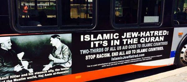AFDI, an American offshoot of a European anti-Muslim organization, claimed it has a first amendment right to run bus ads linking Muslims to Hitler. AFDI, an American offshoot of a European anti-Muslim organization, claimed it has a first amendment right to run bus ads linking Muslims to Hitler. - Sputnik International