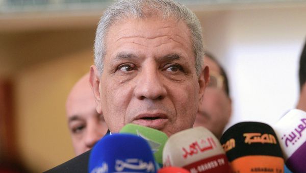Egyptian Prime Minister Ibrahim Mahlab answers journalists' questions. File photo - Sputnik International