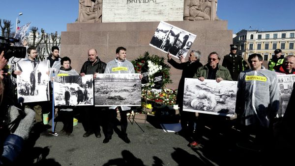 The annual procession commemorating the Latvian Waffen-SS (Schutzstaffel) unit - Sputnik International