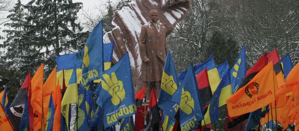 Monument to OUN leader Stepan Bandera unveiled in Ternopil, Ukraine - Sputnik International