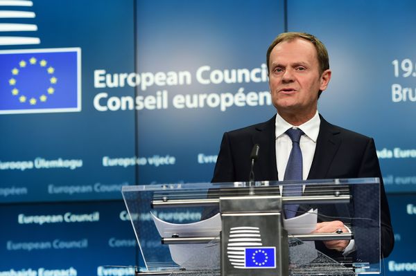 European Council President Donald Tusk responds to questions during a press conference ahead of a European leaders summit at the European Council, in Brussels on March 19, 2015. - Sputnik International