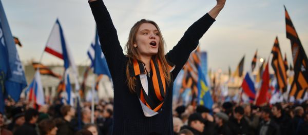 Rally and concert on Vasilyevsky Slope to mark anniversary of Crimea's reunification with Russia Rally and concert on Vasilyevsky Slope to mark anniversary of Crimea's reunification with Russia - Sputnik International