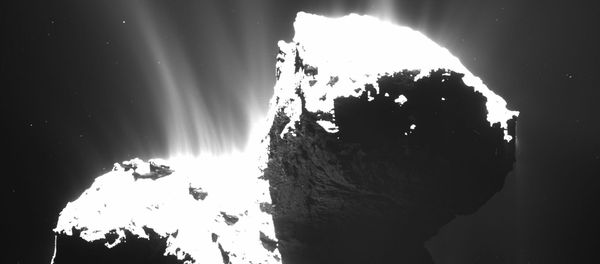 The photo recently released by ESA and taken by OSIRIS wide-angle camera on the Rosetta space probe on Nov. 22, 2014 The photo recently released by ESA and taken by OSIRIS wide-angle camera on the Rosetta space probe on Nov. 22, 2014 - Sputnik International