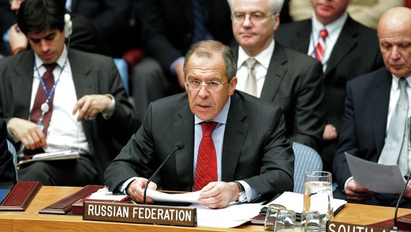 Russian Foreign Minister Sergei Lavrov addressing a meeting of the UN Security Council in New York Russian Foreign Minister Sergei Lavrov addressing a meeting of the UN Security Council in New York - Sputnik International