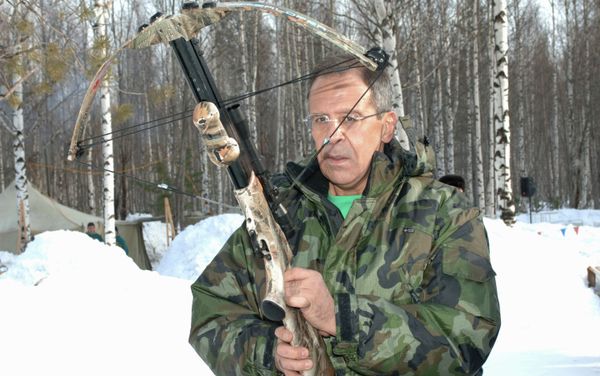 Russian Foreign Minister Sergei Lavrov hunting in Khanty-Mansiisk. Russian Foreign Minister Sergei Lavrov hunting in Khanty-Mansiisk. - Sputnik International