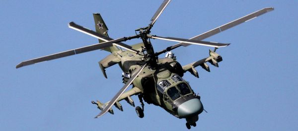 A KA-52 Alligator helicopter in a demo flight during the celebration of the Progress aviation plant's 75th anniversary A KA-52 Alligator helicopter in a demo flight during the celebration of the Progress aviation plant's 75th anniversary - Sputnik International