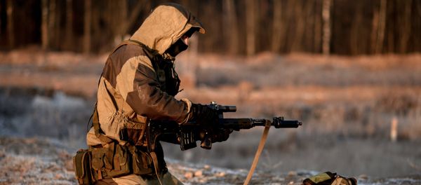 A member of a Special Rapid Response Unit practices before going on a mission in Dagestan A member of a Special Rapid Response Unit practices before going on a mission in Dagestan - Sputnik International