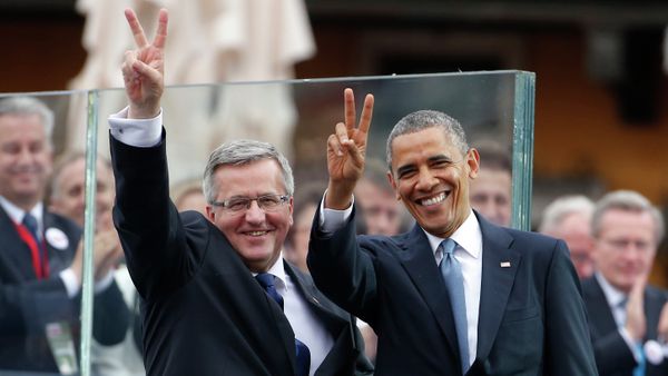 US President Barack Obama, right, and Polish President Bronislaw Komorowski US President Barack Obama, right, and Polish President Bronislaw Komorowski - Sputnik International
