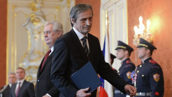 Czech Defence Martin Stropnicky from ANO party leaves after having been appointed by President Milos Zeman (C L) Czech Defence Martin Stropnicky from ANO party leaves after having been appointed by President Milos Zeman (C L) - Sputnik International