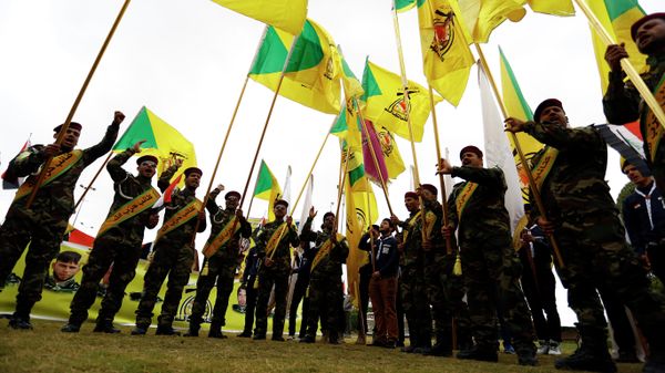 Members of the Hezbollah Brigade in Iraq, a Shiite movement supporting the Iraqi government forces in the ongoing clashes against Islamic State - Sputnik International
