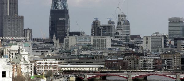 View from Nelson's Column shows the Gherkin building over central London's skyline View from Nelson's Column shows the Gherkin building over central London's skyline - Sputnik International