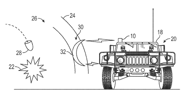 Image from Boeing's patent for a method and system for shockwave attenuation via electromagnetic arc. - Sputnik International