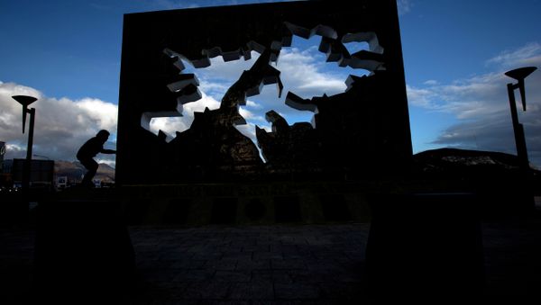 A child plays at the Malvinas Falklands war Memorial in Ushuaia, Argentina A child plays at the Malvinas Falklands war Memorial in Ushuaia, Argentina - Sputnik International
