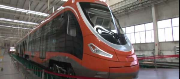The tram made its debut in the Chinese city of Qingdao last week, and is expected to hit the streets of China later this year. The tram made its debut in the Chinese city of Qingdao last week, and is expected to hit the streets of China later this year. - Sputnik International