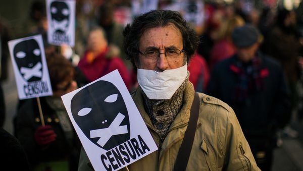 A demonstrator - Sputnik International