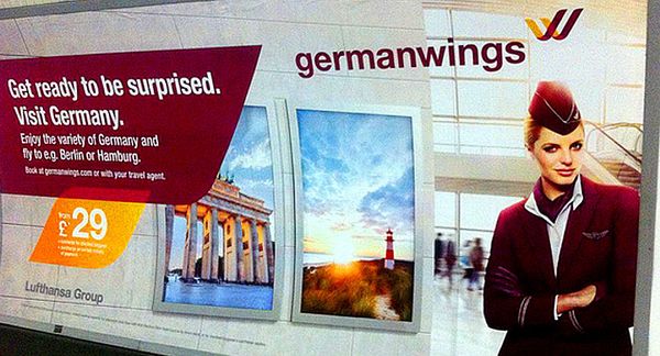 Germanwings advert in the London metro Germanwings advert in the London metro - Sputnik International
