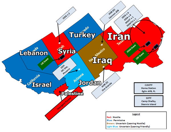 A possible layout of the countries that US states that are part of Jade Helm exercises are role-playing as. A possible layout of the countries that US states that are part of Jade Helm exercises are role-playing as. - Sputnik International