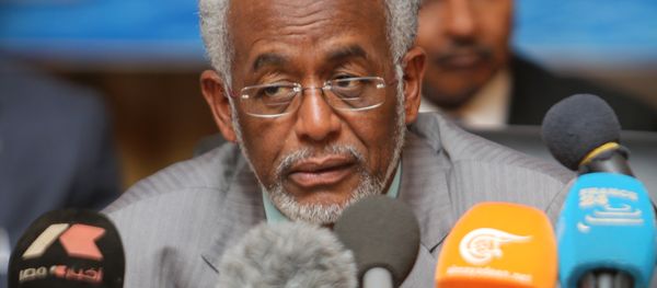 Sudan's foreign minister Ali Karti speaks during a press conference with his Egyptian and Ethiopian counterparts in the early hours of March 6, 2015 Sudan's foreign minister Ali Karti speaks during a press conference with his Egyptian and Ethiopian counterparts in the early hours of March 6, 2015 - Sputnik International