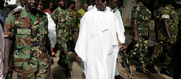 Six Gambian soldiers were convicted over a failed coup attempt in late 2014 aimed at ousting President Yahya Jammeh, pictured here. Six Gambian soldiers were convicted over a failed coup attempt in late 2014 aimed at ousting President Yahya Jammeh, pictured here. - Sputnik International