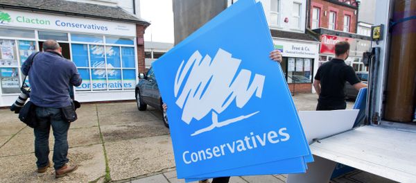 UK Conservative Party placards UK Conservative Party placards - Sputnik International
