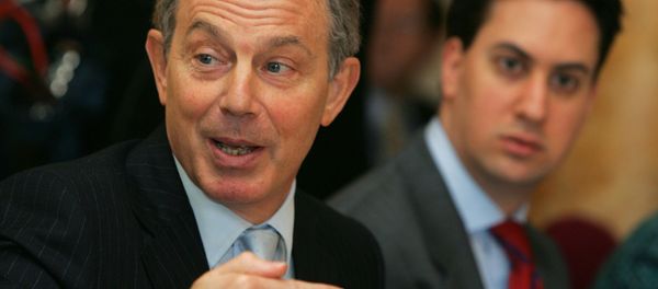 Former British Prime Minister Tony Blair and Labour leader Ed Miliband Former British Prime Minister Tony Blair and Labour leader Ed Miliband - Sputnik International