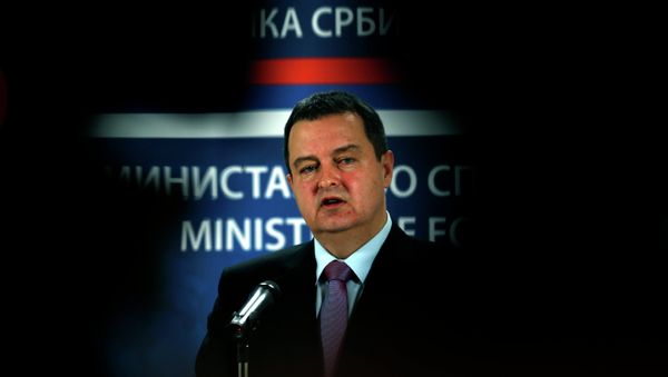 Serbia's Minister for Foreign Affairs and Organization for Security and Co-operation in Europe (OSCE) Chairperson-in-office for 2015 Ivica Dacic speaks during a press conference in Belgrade, Serbia, Sunday, Feb. 1, 2015 Serbia's Minister for Foreign Affairs and Organization for Security and Co-operation in Europe (OSCE) Chairperson-in-office for 2015 Ivica Dacic speaks during a press conference in Belgrade, Serbia, Sunday, Feb. 1, 2015 - Sputnik International