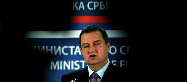 Serbia's Minister for Foreign Affairs and Organization for Security and Co-operation in Europe (OSCE) Chairperson-in-office for 2015 Ivica Dacic speaks during a press conference in Belgrade, Serbia, Sunday, Feb. 1, 2015 Serbia's Minister for Foreign Affairs and Organization for Security and Co-operation in Europe (OSCE) Chairperson-in-office for 2015 Ivica Dacic speaks during a press conference in Belgrade, Serbia, Sunday, Feb. 1, 2015 - Sputnik International