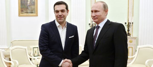 President Vladimir Putin meets with Prime Minister of Greece Alexis Tsipras President Vladimir Putin meets with Prime Minister of Greece Alexis Tsipras - Sputnik International