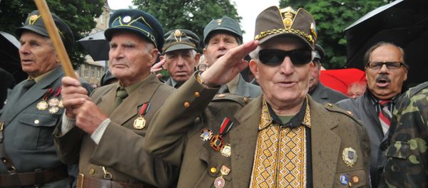 UPA militia celebrating 'Heroes Day' in Lviv, western Ukraine, 2015. UPA militia celebrating 'Heroes Day' in Lviv, western Ukraine, 2015. - Sputnik International