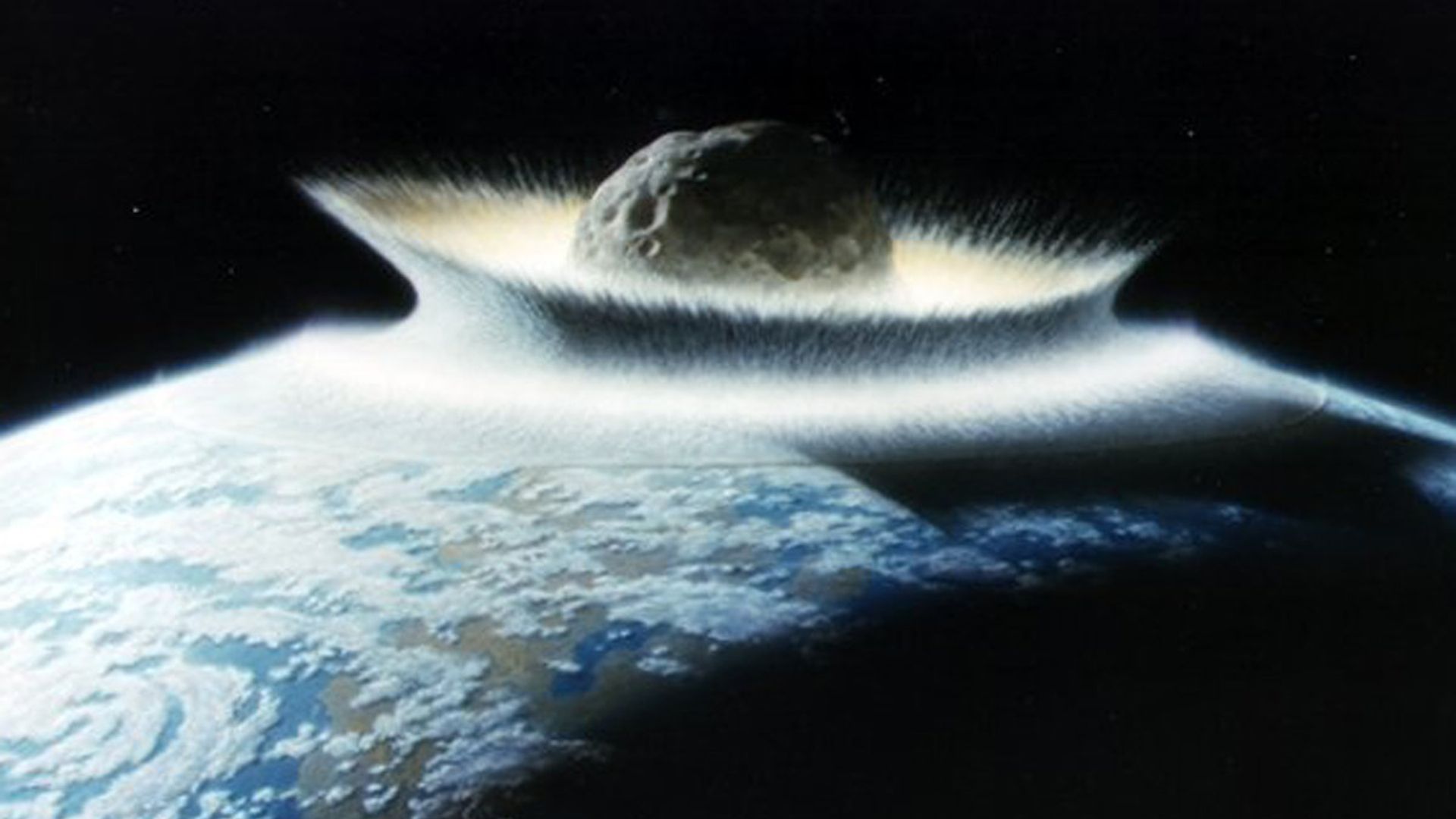 An artist's impression of the asteroid that killed the dinosaurs. An artist's impression of the asteroid that killed the dinosaurs. - Sputnik International, 1920, 19.06.2021